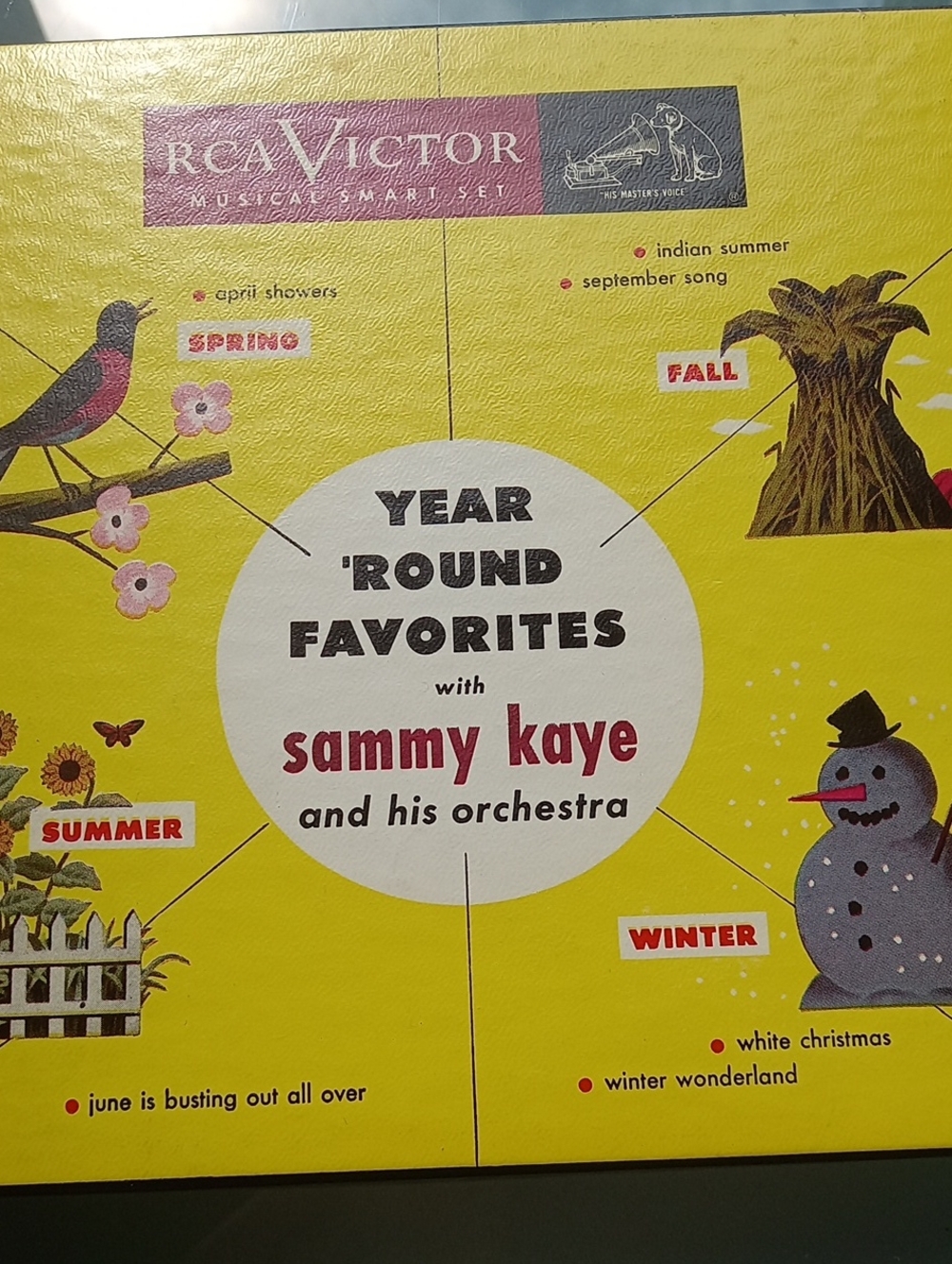 Rare 'Year 'Round Favorites' Party 45 RPM Records with Sammy Kaye And Orchestra